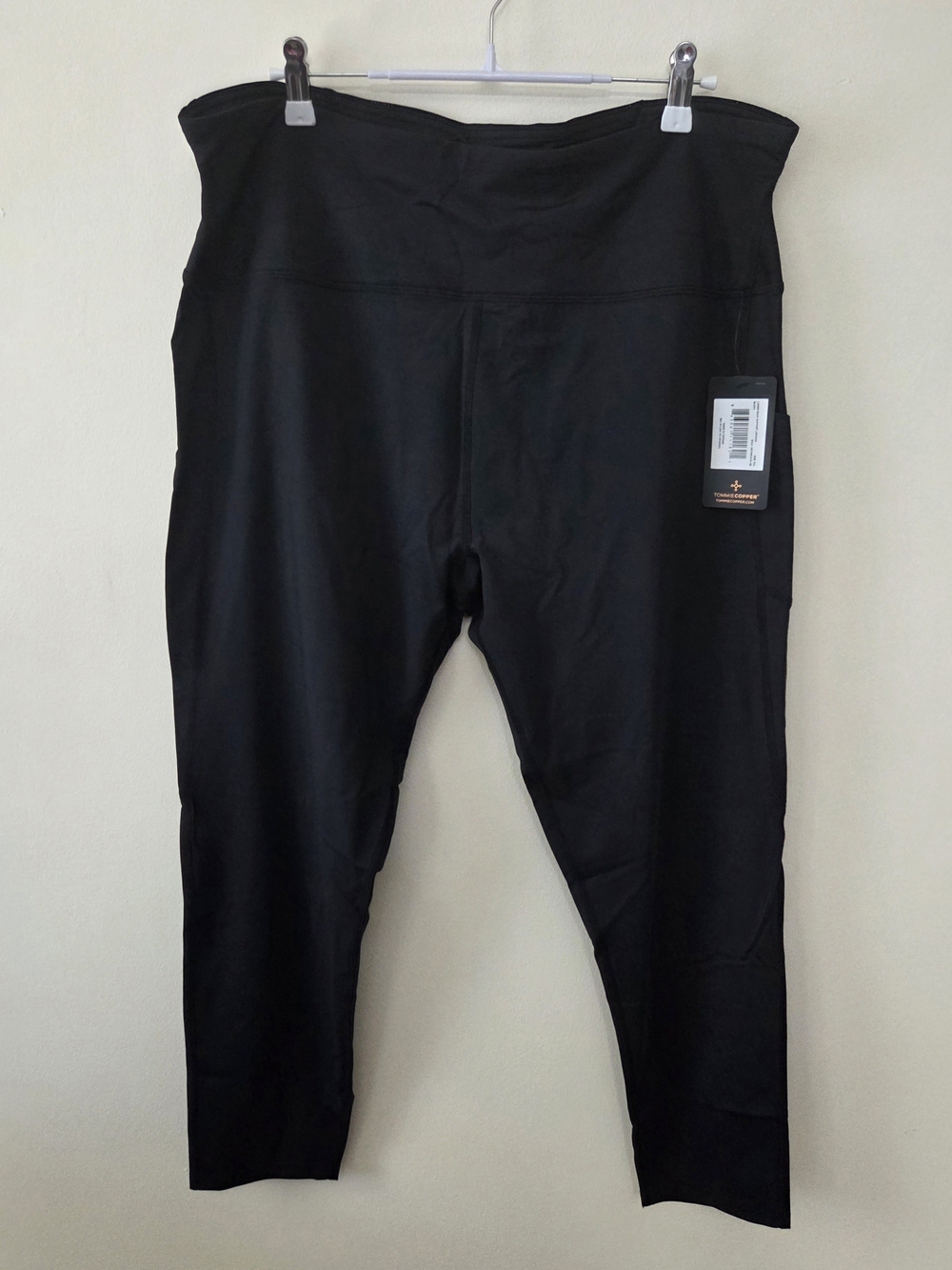 Tommie Copper Leggings Womens 3XL Black Back Support High Rise Compression